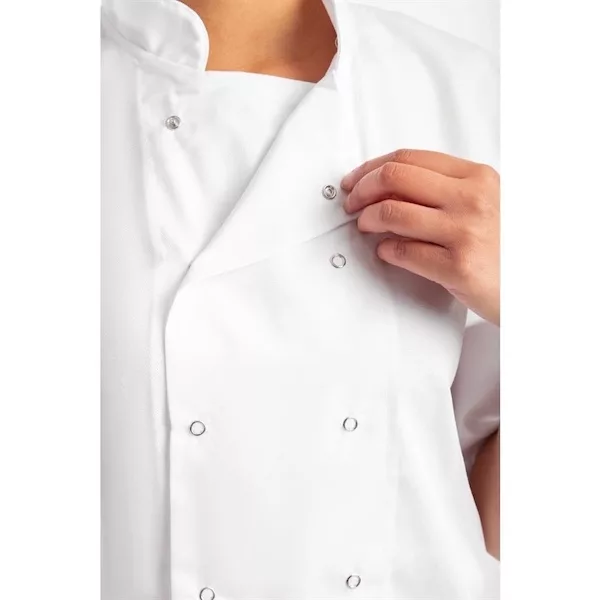 Veste de cuisine mixte blanche manches courtes Boston