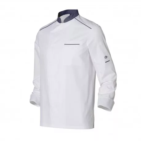 Veste de cuisine mixte blanche et grise manches longues Néospirit de Molinel