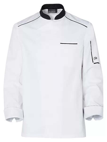 Veste de cuisine mixte blanche et grise manches longues Néospirit de Molinel